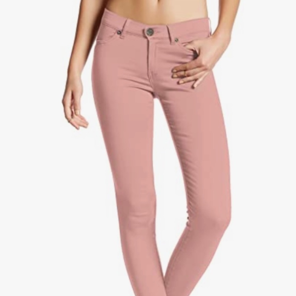 New Women’s Pants Ultra Comfort Stretch 5 Pockets Slim Ankle Dusty Rose Small
